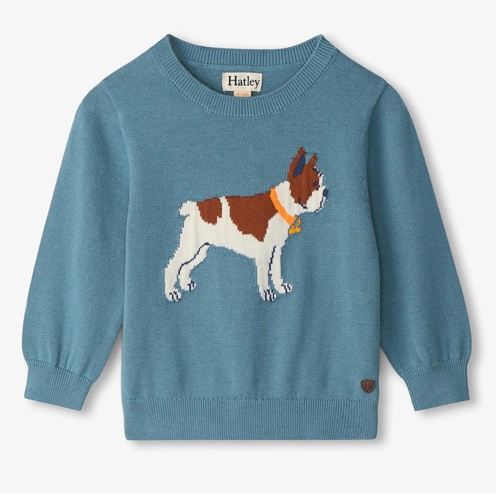 Hatley Toddler Boy’s Friendly Bulldog Crew Neck Sweater